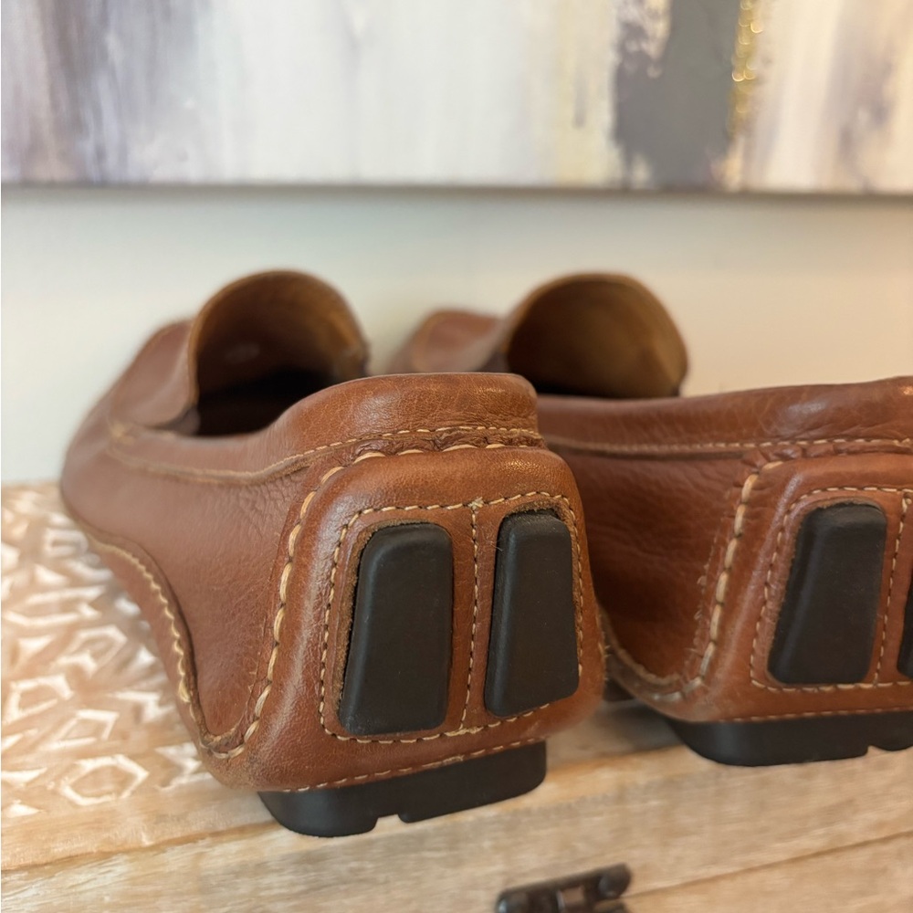 Mercanti Fiorentini | Tan Leather Slip-On Loafers - Picture 6 of 11